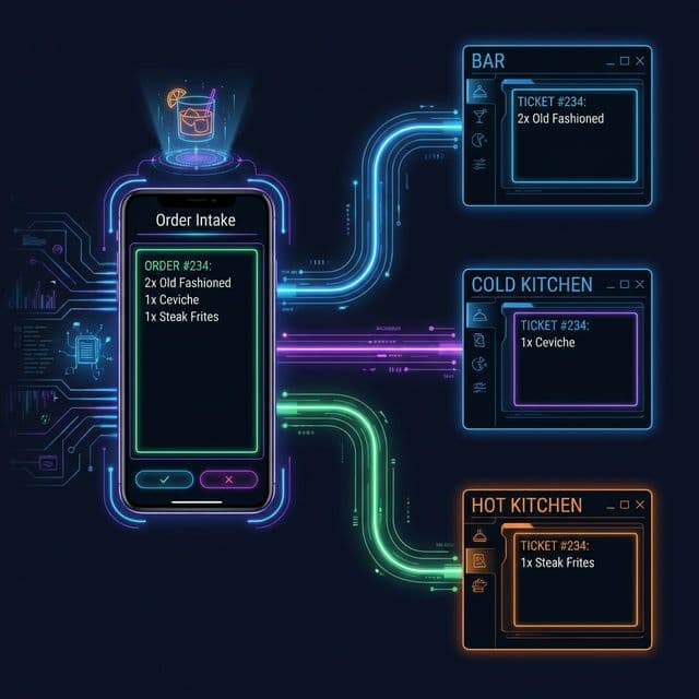 Multi-Kitchen Routing Screenshot